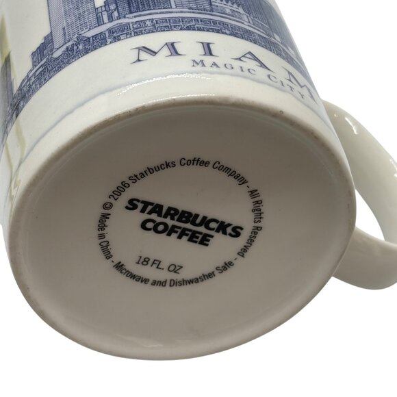 Starbucks Miami Magic City Architecture Coffee Mug 18 Oz 2008 Skyline Design - Picture 2 of 4